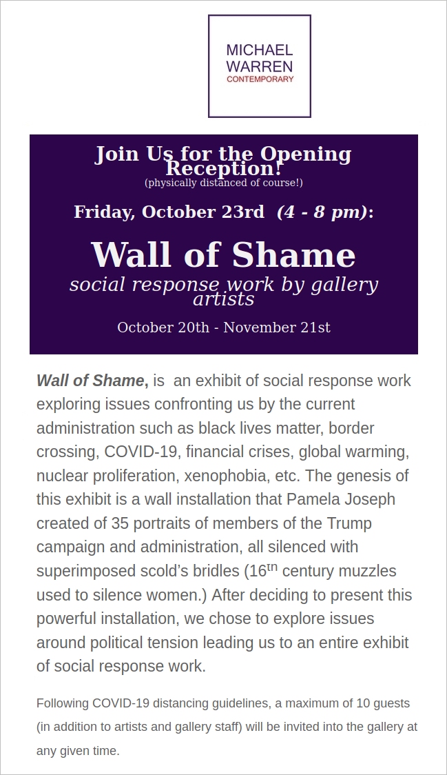 October 2020_Wall of shame exhibition