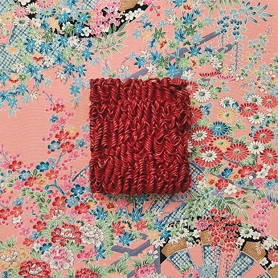 kasahara_oriental flavor_vermillion on vintage kimono