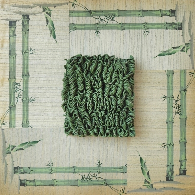 kasahara_oriental flavor_celadon on bamboo paper